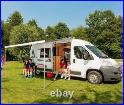 Fiamma Awning F80s 340 Titanium Case Royal Grey Fabric Motorhome Caravan Van