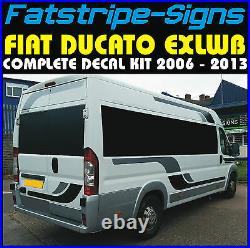 Fiat Ducato L4 Exlwb Motorhome Graphics Stickers Decals Stripes Camper Van