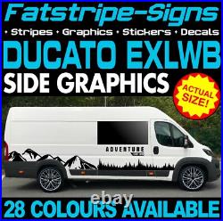 Fits Fiat Ducato Graphics Stickers Decals Camper Van Motorhome EXLWB ADVENTURE