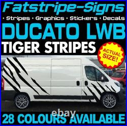 Fits Fiat Ducato Graphics Stickers Decals Camper Van Motorhome LWB TIGER STRIPES