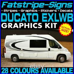 Fits Fiat Ducato Graphics Stripes Stickers Decals Camper Van Motorhome EXLWB L4