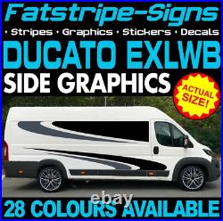Fits Fiat Ducato Graphics Stripes Stickers Decals Camper Van Motorhome EXLWB L4