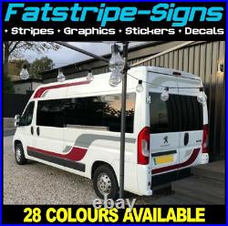 Fits Fiat Ducato Graphics Stripes Stickers Decals Camper Van Motorhome EXLWB L4