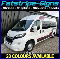 Fits Fiat Ducato Graphics Stripes Stickers Decals Camper Van Motorhome EXLWB L4