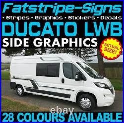 Fits Fiat Ducato Graphics Stripes Stickers Decals Camper Van Motorhome LWB L3