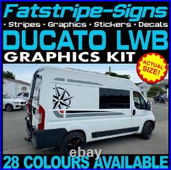 Fits Fiat Ducato Graphics Stripes Stickers Decals Camper Van Motorhome LWB L3