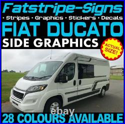 Fits Fiat Ducato Graphics Stripes Stickers Decals Camper Van Motorhome LWB L3