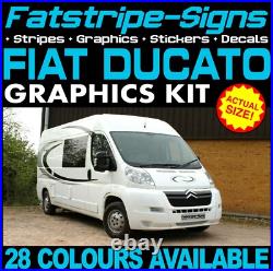 Fits Fiat Ducato Graphics Stripes Stickers Decals Camper Van Motorhome MWB L2