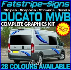 Fits Fiat Ducato Graphics Stripes Stickers Decals Camper Van Motorhome MWB L2