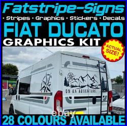 Fits Fiat Ducato Graphics Stripes Stickers Decals Camper Van Motorhome MWB L2