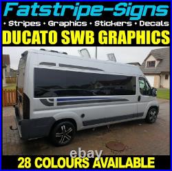Fits Fiat Ducato Graphics Stripes Stickers Decals Camper Van Motorhome SWB L1