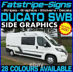 Fits Fiat Ducato Graphics Stripes Stickers Decals Camper Van Motorhome SWB L1