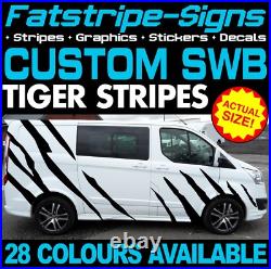 Fits Ford Custom Graphics Stickers Decals Camper Van Motorhome SWB TIGER STRIPES