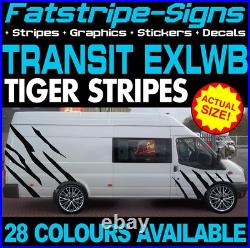 Fits Ford Transit Graphics Stickers Camper Van Motorhome EXLWB TIGER STRIPES