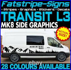 Fits Ford Transit Graphics Stickers Camper Van Motorhome Mk8 L3 LWB ADVENTURE
