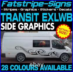 Fits Ford Transit Graphics Stickers Decals Camper Van Motorhome EXLWB WAVES