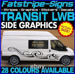 Fits Ford Transit Graphics Stickers Decals Camper Van Motorhome LWB WAVES
