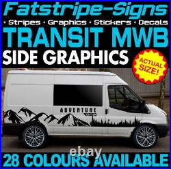 Fits Ford Transit Graphics Stickers Decals Camper Van Motorhome MWB ADVENTURE