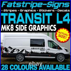 Fits Ford Transit Graphics Stickers Decals Camper Van Motorhome Mk8 L4 ADVENTURE