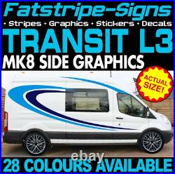 Fits Ford Transit Graphics Stickers Stripes Camper Van Motorhome Mk8 L3 LWB