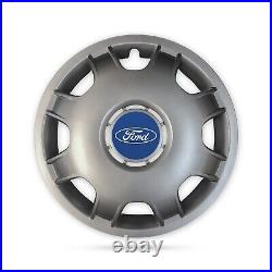 For Ford Transit Motorhome Camper Van 4x 15 Deep Dish Silver Caps Wheel Trims