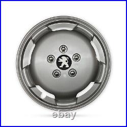 For Peugeot Boxer Motorhome Camper Van 4x 15 Deep Dish Silver Wheel Trims Logo