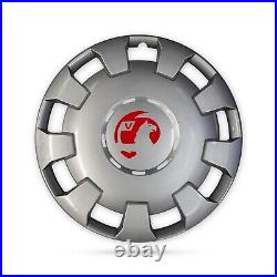 For Vauxhall Movano Motorhome Camper Van 4x 15 Deep Dish Wheel Trims Silver Red