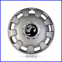 For Vauxhall Movano Motorhome Camper Van 4x 16 Silver Wheel Trims Caps Black