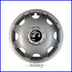 For Vauxhall Movano Motorhome Camper Van 4x 16 Silver Wheel Trims Hub Caps Logo