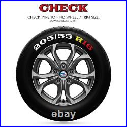 For Vauxhall Movano Motorhome Camper Van 4x 16 Silver Wheel Trims Hub Caps Red