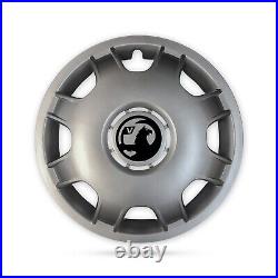 For Vauxhall Vivaro Motorhome Camper Van 4x 15 Deep Dish Wheel Trims Hub Silver