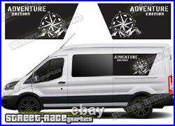 Ford Transit Motorhome Camper van 056 Adventure graphics sticker campervan decal