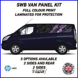 Full Colour Printed Swb Van Panel Wrap Kit 14 Motorhome Campervan Vinyl SWBFC14