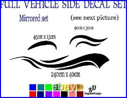 Full Vehicle Side Decal Set for campervans, motorhomes, boats, car, van