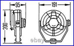 HELLA 6100 Turbo Universal 24V Black Fan / Motorhome / Camper Van / Boat / Truck