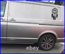 Happy Camper Van, Smiley Vinyl Decal Sticker, Large, VW or Motorhome / Caravan