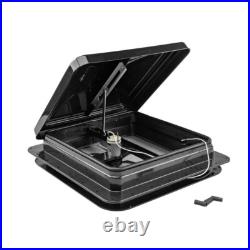 Jet Black Skylight Roof Vent Camper Van Motorhome Horsebox Flynet 12V 420x420mm Jet Black Skylight Roof Vent Camper Van Motorhome Horsebox Flynet 12V 420x420mm
