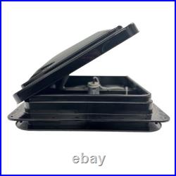 Jet Black Skylight Roof Vent Camper Van Motorhome Horsebox Flynet 12V 420x420mm Jet Black Skylight Roof Vent Camper Van Motorhome Horsebox Flynet 12V 420x420mm