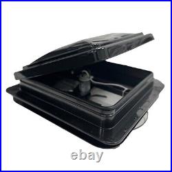 Jet Black Skylight Roof Vent Camper Van Motorhome Horsebox Flynet 12V 420x420mm Jet Black Skylight Roof Vent Camper Van Motorhome Horsebox Flynet 12V 420x420mm