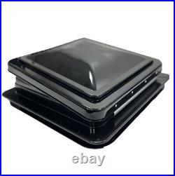 Jet Black Skylight Roof Vent Camper Van Motorhome Horsebox Flynet 12V 420x420mm Jet Black Skylight Roof Vent Camper Van Motorhome Horsebox Flynet 12V 420x420mm