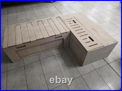 L Shape Camper Fold/Slide Bed and Seat Motorhome Camper Van Campervan Storage
