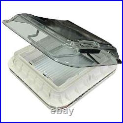 LED Skylight Dome Roof Vent Shower Hatch Motorhome Camper Van Caravan 580x580mm