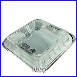 LED Skylight Dome Roof Vent Shower Hatch Motorhome Camper Van Caravan 580x580mm
