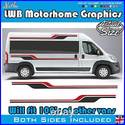 LWB Citroen Relay L3 Motorhome ducato Boxer Camper Van Graphics Decals 083