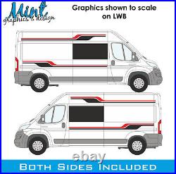 LWB Citroen Relay L3 Motorhome ducato Boxer Camper Van Graphics Decals 083