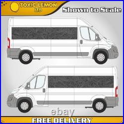 LWB Citroen Relay Topography Printed Vinyl Decal Kit Camper Van Motorhome 001