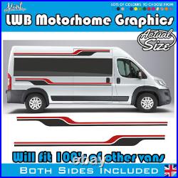 LWB Fiat Ducato L3 Motorhome ducato relay Camper Van Graphics Decals 021a