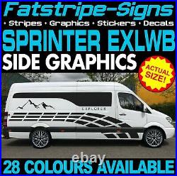 Mercedes Sprinter Exlwb Graphics Stickers Stripes Decals Camper Van Motorhome