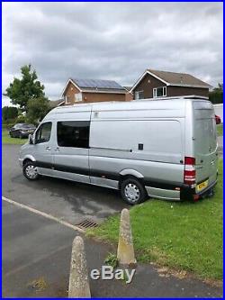 Mercedes sprinter camper van, motorhome, race van, off grid, stealth