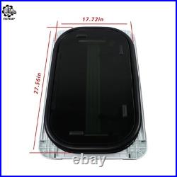 Motorhome Camper Van Rv Tempered Glass Hinged Window With Flyscreen 700mm450mm